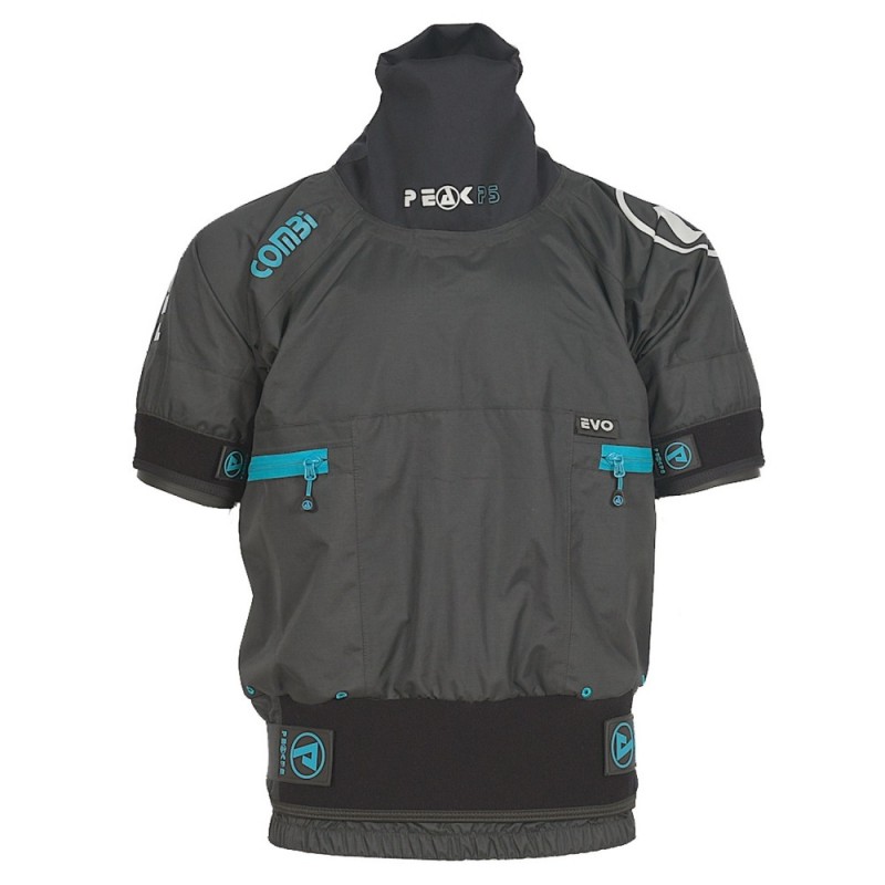 Anorak de kayak manches courtes Combi Evo noir de la marque Peak