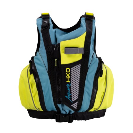 Gilet mer Aquatic de la marque Hiko Jaune/Bleu avant