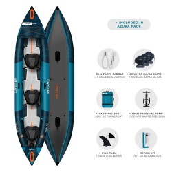 Kayak gonflable pour 2 à 3 personnes Azura 415, de la marque Abstract