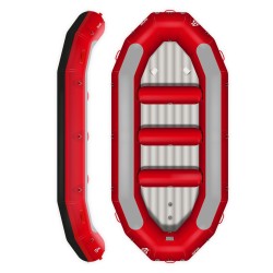 Raft hypalon Raptor 425 de la marque Aquadesign rouge