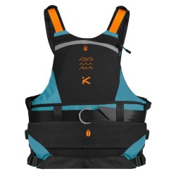 Gilet de haute rivière Salty Dog bleu vu derrière, de la marque Hiko